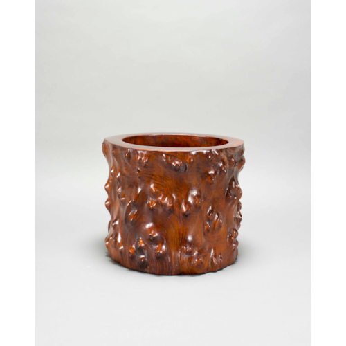 A Huanghuali Wood Root Brush Pot